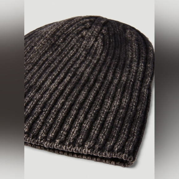 Acne Studios Acid Wash Beanie Hat in Dark Grey - Picture 2 of 7